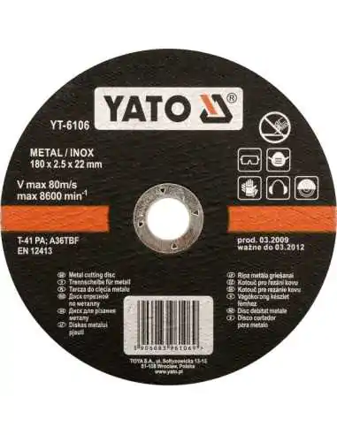 YATO TARCZA DO METALU INOX 125x1,2x22mm 6103
