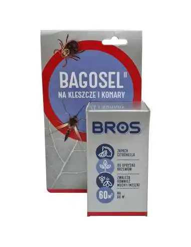 BAGOSEL 100EC 30ml Preparat do oprysku ogrodu przeciw komarom i kleszczom Bros