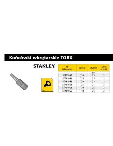 STANLEY KOŃCÓWKA TORX T30 x 25mm /2szt.