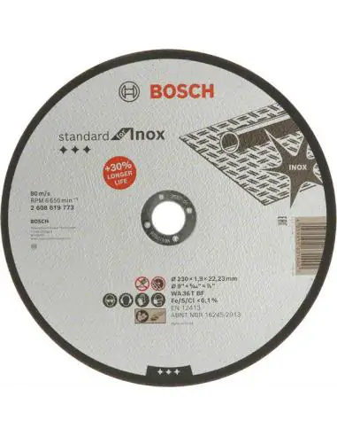 BOSCH TARCZA MET.230mm x 1,9mm x 22mm STANDARD FOR INOX